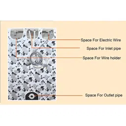 The Furnishing Tree Black Printed Washing Machine Cover image 4