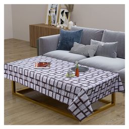 Dakshya Industries PVC Rectangle Table Cover White-picture-27