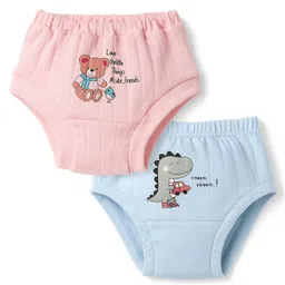 CUCUMBER Cotton Knit Panties with Animal Print Pack of 2 - Baby Pink & Light Blue-picture-27