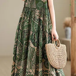 PIMU Women Graphic Print Maxi Dress image 4