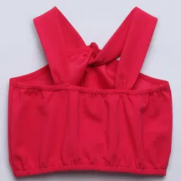 Taffykids Sleeveless Solid Crop Top - Coral image 3