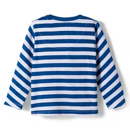 Babyhug Disney Single Jersey Knit Full Sleeves Night Suit With Mickey Mouse Graphics - Navy Blue image 3