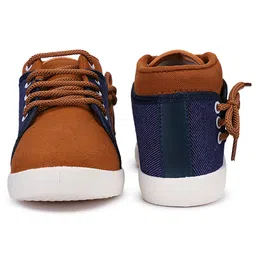 BERSACHE Colour Blocked Lace Up Sneakers - Brown image 4