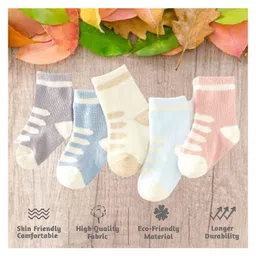 Momisy  Ankle Length Socks Pack Of 5 - Multicolour image 4