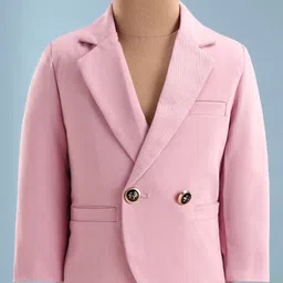 Kookie Kids Full Sleeves Party Suit with Bow - Pink image 4