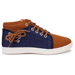 BERSACHE Colour Blocked Lace Up Sneakers - Brown image 5