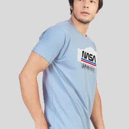 Greylongg Men Typography Printed Applique T-shirt image 3