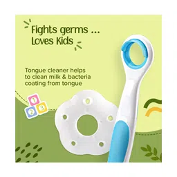 luv lap LuvLap Baby Training Toothbrush Set Pack Of 3 - White Blue image 5