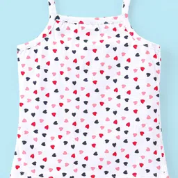 Babyhug 100% Cotton Sleeveless Slips Pack Of 3 - Red White & Blue image 5