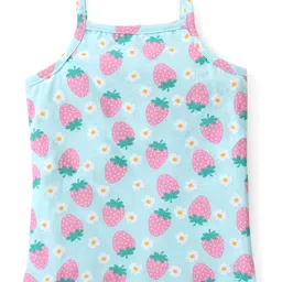 Babyhug 100% Cotton Knit Singlet Sleeves Slips with Floral Print Pack of 3 - Multicolour image 5