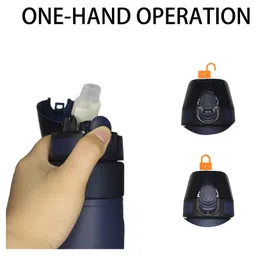 Sanjary Sports Water Bottle 750 ml Leak-Proof Tritan Reusable Water Bottles for Gym - Navy Blue image 5