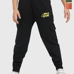 SuperBottoms Girls Pack Of 3 Printed Mid -Rise Joggers-picture-26