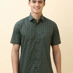 Allen Solly Men Slim Fit Ethnic Motifs Printed Spread Collar Cotton Casual Shirt-image-56