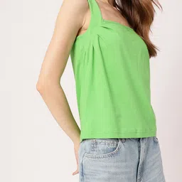 DressBerry Bring On The Green Pleated Sleeveless Top image 1