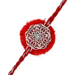 Studio Voylla Sterling Silver Filigree Mandala Rakhi image 2