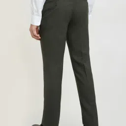 Park Avenue Green Polyester Regular Fit Solid Trousers image 2