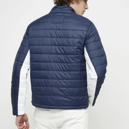 Produkt By Jack & Jones Blue Regular Fit Colour Block Quilted Jacket image 2
