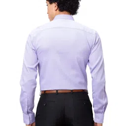 Park Avenue Violet Slim Fit Self Design Shirt image 2