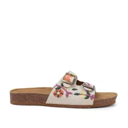 The White Pole Women's Beige Casual Sandals image 2