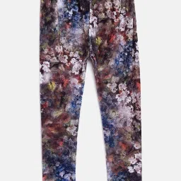 NINS MODA Kids Multicolor Floral Print Leggings image 1