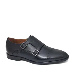 Ruosh Men's Colombo Black Monk Shoes image 2