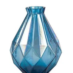 Home4U Blue Glass Sinatra Vase - Set of 1 image 2