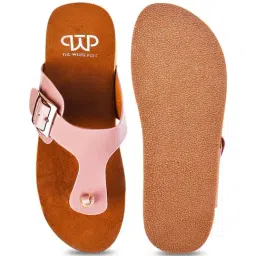 The White Pole Women's Nude T-Strap Wedges image 4