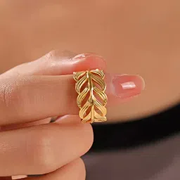 Designs & You Gold-Plated Anti Tarnish Stainless Steel Contemporary Adjustable Ring-picture-35