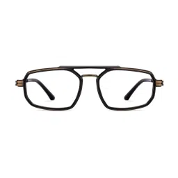 lenskart studio Lenskart STUDIOBrown Hexagon Unisex Reading Glasses image 2