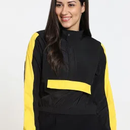 Bewakoof Black & Yellow Regular Fit Jacket image 1