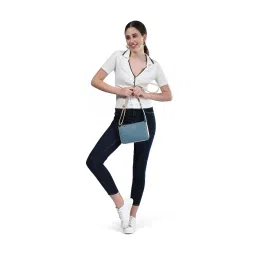 Fastrack Blue Solid Medium Sling Handbag image 2