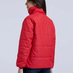 Pepe Jeans Red Plain Puffer Jacket image 2