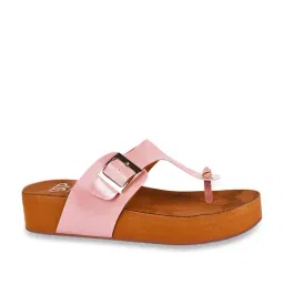 The White Pole Women's Nude T-Strap Wedges image 3