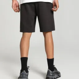 Puma Black Cotton Regular Fit Logo Printed Sports Shorts image 2