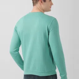 Peter England Jeans Green Slim Fit Printed Sweatshirt image 2