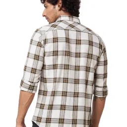Spykar Green Cotton Regular Fit Checks Shirt image 2