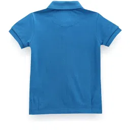 U.S. Polo Assn. Kids Blue Printed Polo T-Shirt image 2