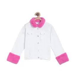 Tales & Stories Kids White Solid Jacket-picture-40