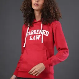 Campus Sutra Red Graphic Print Hoodie-picture-40