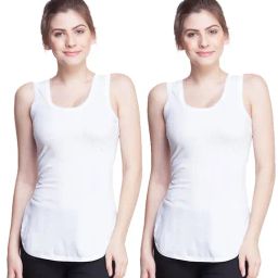 Dollar Missy White Cotton Camisole (Pack of 2)-picture-27