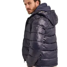 Guess Blue Regular Fit Solid Jacket image 2