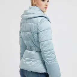 Guess Blue Solid Full Sleeves Jacket image 2