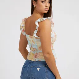 Guess Multi Print Cap sleeves Tops image 2