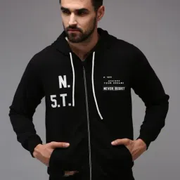 showoffff Showoff Black Regular Fit Printed Hooded Sweatshirt-picture-46