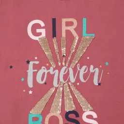 NINS MODA Kids Onion Pink Sequence Full Sleeves Top image 3