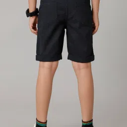Under Fourteen Only Kids Navy Solid Shorts image 2
