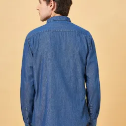 YU by Pantaloons Blue Cotton Regular Fit Printed Shirt image 2