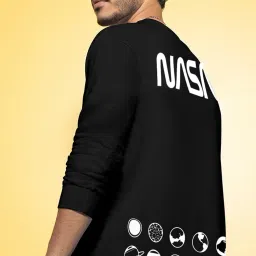 Bewakoof Jet Black Cotton Relaxed Fit Printed T-Shirt image 2