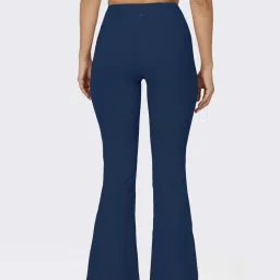 Blissclub Navy Blue Blended Regular Fit Trouser image 2