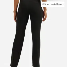 Blissclub Black Blended Regular Fit Trouser image 2